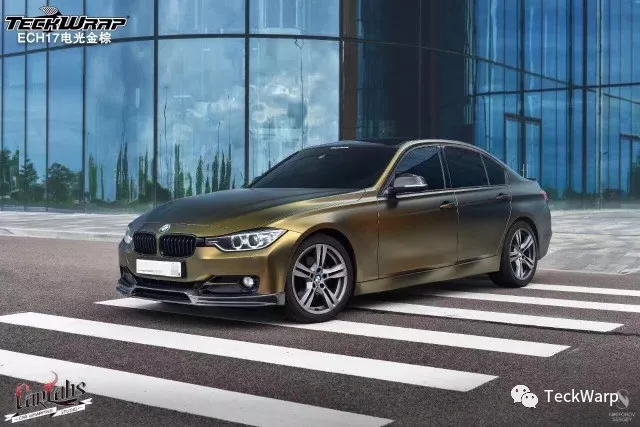 美國禿鷹汽車貼膜寶馬電光金棕ECH17