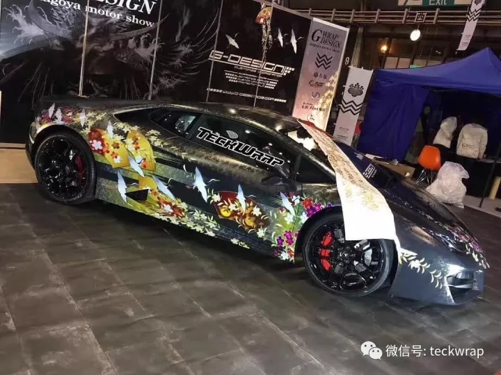 美國禿鷹汽車貼膜名古屋展會ECH06電光特效棕