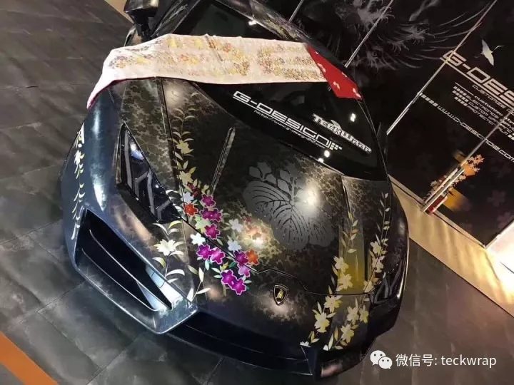美國禿鷹汽車貼膜名古屋展會ECH06電光特效棕