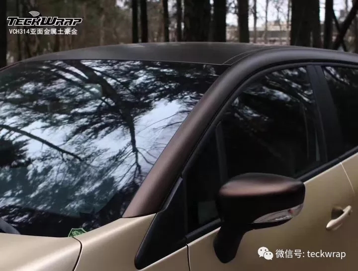 美國禿鷹汽車貼膜雷諾VCH314亞面金屬土豪金