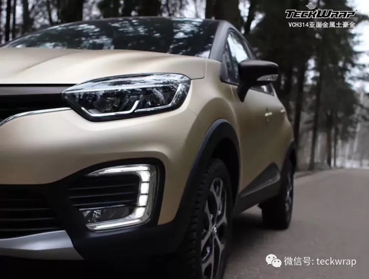 美國禿鷹汽車貼膜雷諾VCH314亞面金屬土豪金