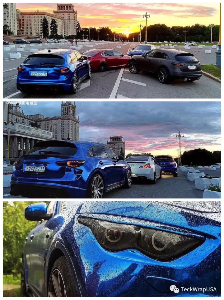 美國禿鷹汽車貼膜CHM08E鏡面電鍍藍、
