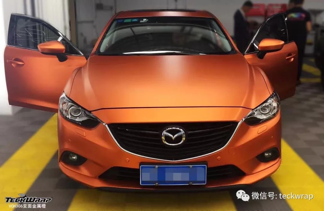 美國禿鷹汽車貼膜亞面金屬橙