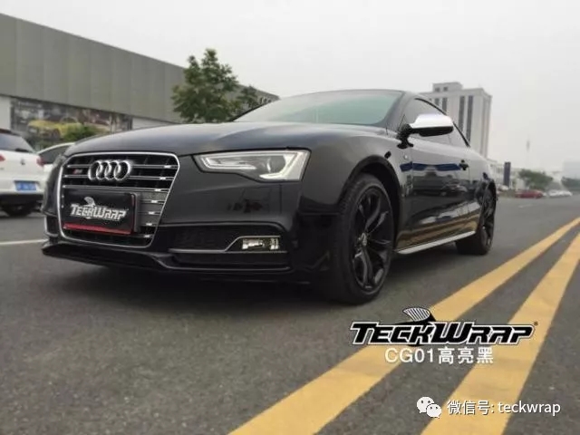 美國禿鷹車身貼膜奧迪S5高亮黑